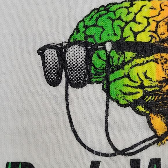 Vintage Brain Waves Sportswear Shirt Medium 20x26 White - Picture 9 of 13